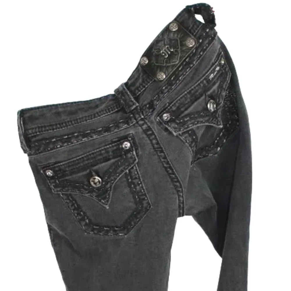 Miss Me Light Black Fade Skinny, Size 26